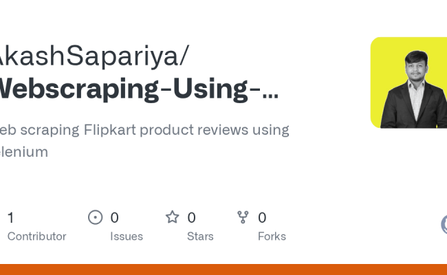GitHub - AkashSapariya/Webscraping-Using-Selenium: Web Scraping ...