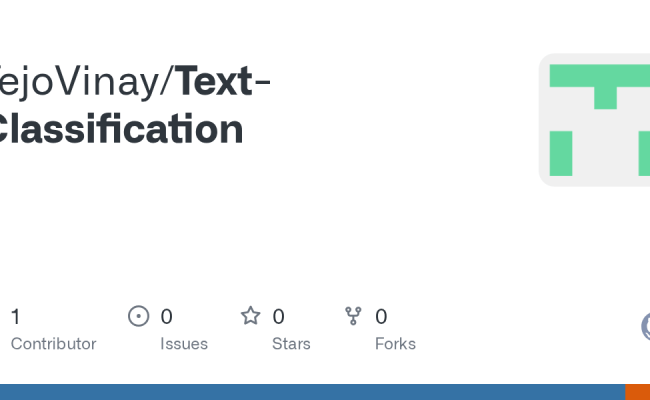 GitHub - TejoVinay/Text-Classification