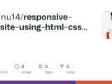 Github Mannu14 Responsive Website Using Html Css And Javascript
