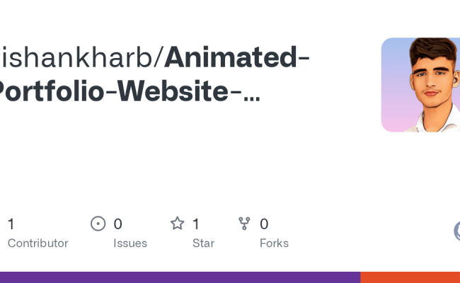 GitHub - Kishankharb/Animated-Portfolio-Website-Template-in-HTML-CSS-JS-Perso