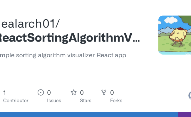 GitHub - Nealarch01/ReactSortingAlgorithmVisualizer: Simple Sorting Algorithm Visualizer React App