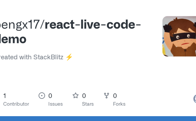GitHub - Pengx17/react-live-code-demo: Created With StackBlitz ⚡️