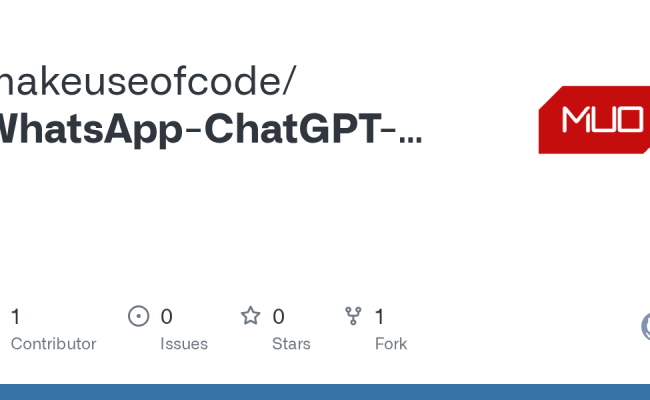 GitHub - Makeuseofcode/WhatsApp-ChatGPT-integration
