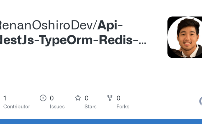 GitHub - RenanOshiroDev/Api-NestJs-TypeOrm-Redis-Jwt-Logging