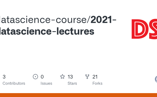 GitHub - Datascience-course/2021-datascience-lectures