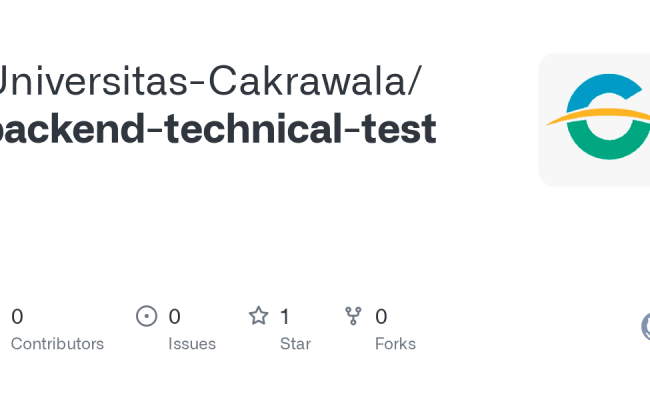 GitHub - Universitas-Cakrawala/backend-technical-test