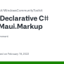 Declarative C# UI A La Maui.Markup · CommunityToolkit ...