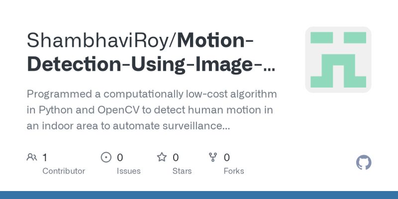 Github Iotchulindrarai Motion Detection Using Javascript Created A - Colorful Images - High Quality 4K Collection