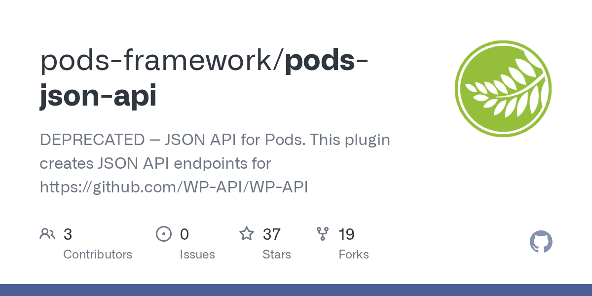 Да бисте преузели мп3 од wordpress wordpress pods io rest api for fetching fields information for custom post type, само прати free of charge new music . Github Pods Framework Pods Json Api Deprecated Json Api For Pods This Plugin Creates Json Api Endpoints For Https Github Com Wp Api Wp Api