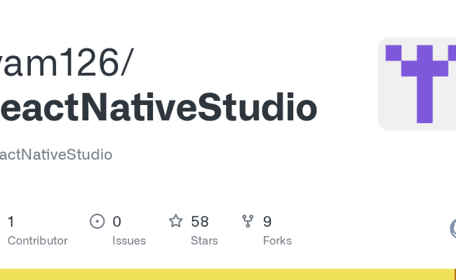 GitHub - Yam126/reactNativeStudio: ReactNativeStudio