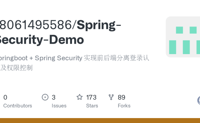 GitHub - 18061495586/Spring-Security-Demo: Springboot + Spring Security ...