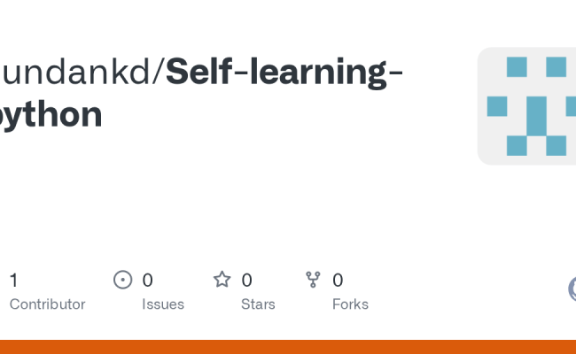 GitHub - Kundankd/Self-learning-python