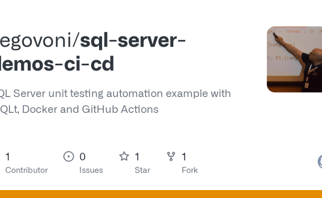 GitHub - Segovoni/sql-server-demos-ci-cd: SQL Server Unit Testing ...