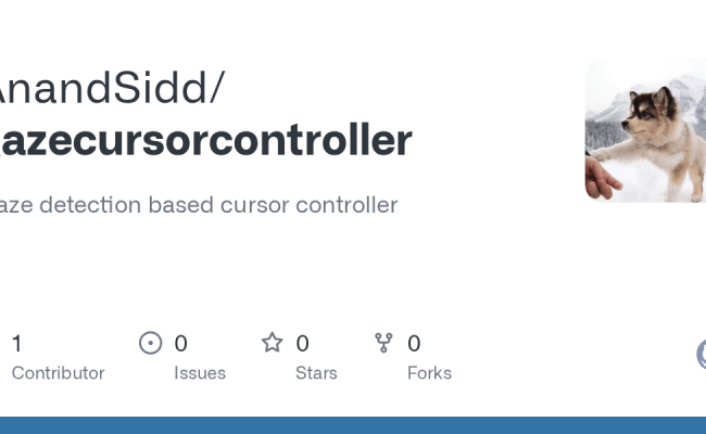 GitHub - AnandSidd/gazecursorcontroller: Gaze Detection Based Cursor ...