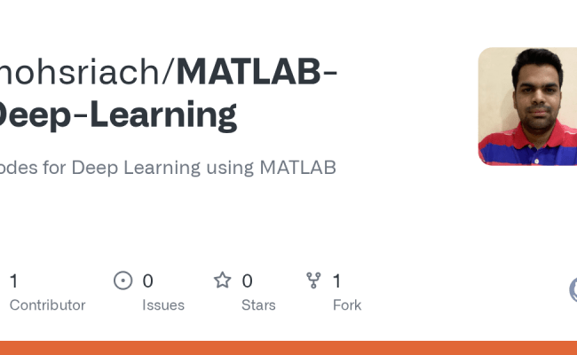 GitHub - Mohsriach/MATLAB-Deep-Learning: Codes For Deep Learning Using MATLAB