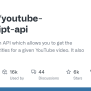 Youtube-transcript-api/__main__.py At Master · Jdepoix/youtube ...