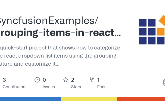 GitHub - SyncfusionExamples/grouping-items-in-react-dropdownlist: A ...