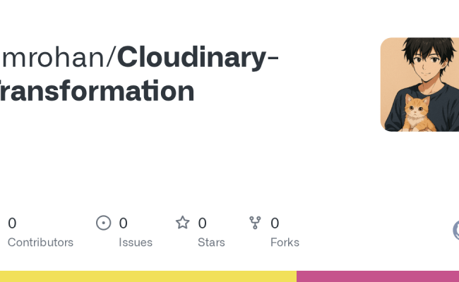 GitHub - Amrohan/Cloudinary-Transformation