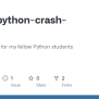 GitHub - Coalio/python-crash-course: Course Demos For My Fellow Python Students