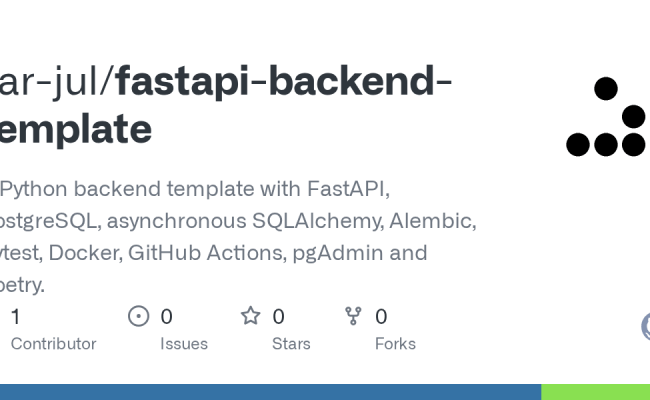 GitHub - Yar-jul/fastapi-backend-template: A Python Backend Template ...