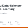 GitHub - Moses-y/Data-Science-Machine-Learning: Data Science With Python.