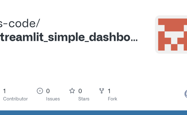 GitHub - Is-code/streamlit_simple_dashboard