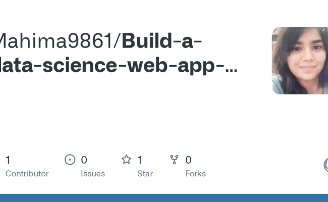 GitHub - Mahima9861/Build-a-data-science-web-app-using-streamlit-and-python