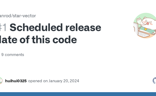 Scheduled Release Date Of This Code · Issue #1 · Joanrod/star-vector · GitHub