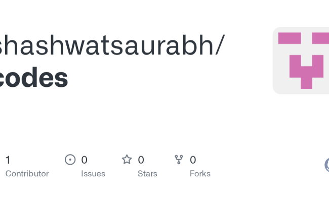 GitHub - Shashwatsaurabh/codes