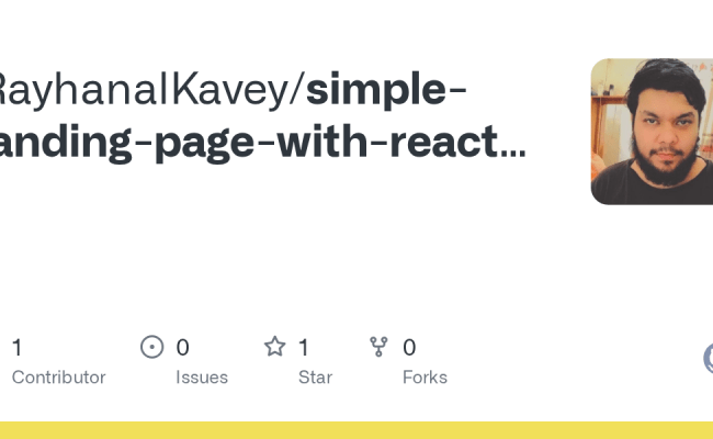 GitHub - RayhanalKavey/simple-landing-page-with-react-material-UI