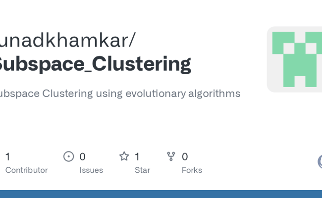 GitHub - Runadkhamkar/Subspace_Clustering: Subspace Clustering Using ...