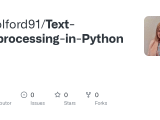 Github Mholford91 Text Preprocessing In Python