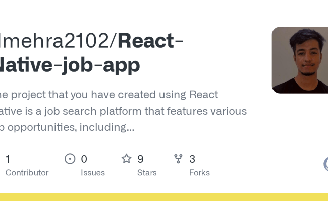 GitHub - Dmehra2102/React-Native-job-app: The Project That You Have ...
