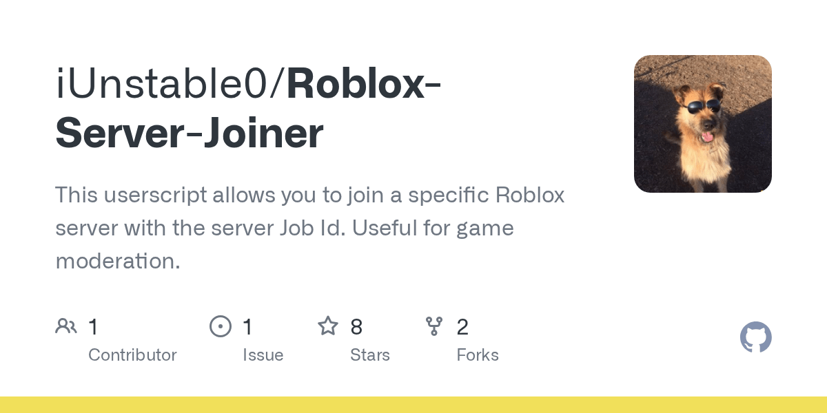 GitHub IUnstable0 Roblox Server Joiner This Userscript Allows You To Roblox Server Joiner