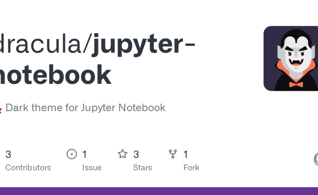 GitHub - Dracula/jupyter-notebook: 🧛🏻‍♂️ Dark Theme For Jupyter Notebook