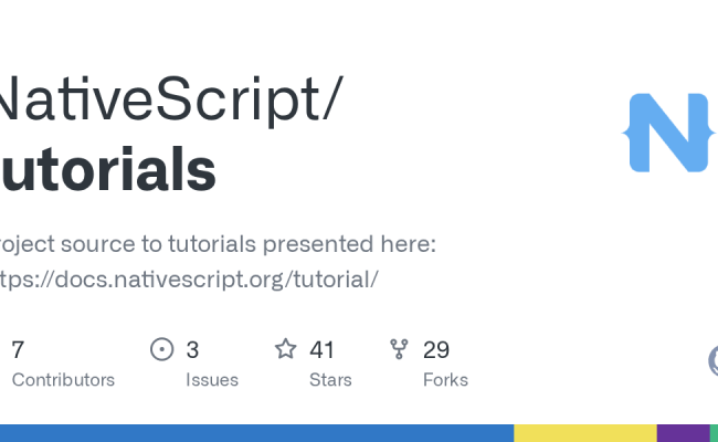 GitHub - NativeScript/tutorials: Project Source To Tutorials Presented ...