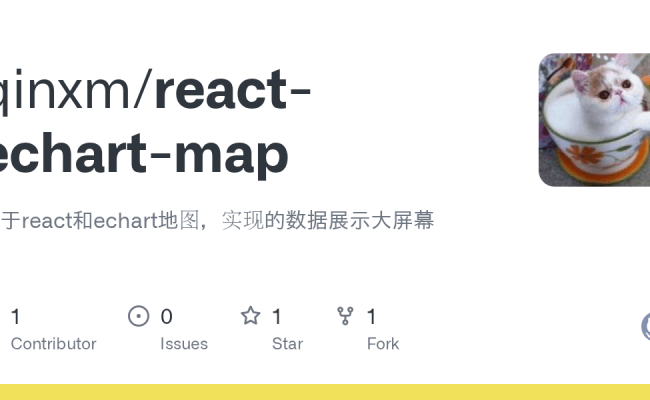 GitHub - Qinxm/react-echart-map: 基于react和echart地图，实现的数据展示大屏幕