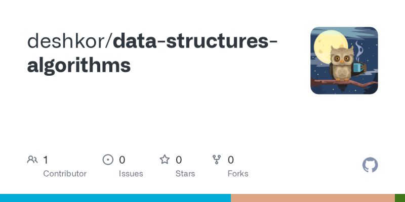 Github Nimrod46 Data Structures And Algorithms - Professional Dark Background - Ultra HD