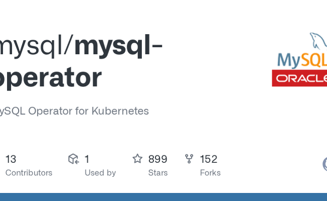 GitHub - Mysql/mysql-operator: MySQL Operator For Kubernetes