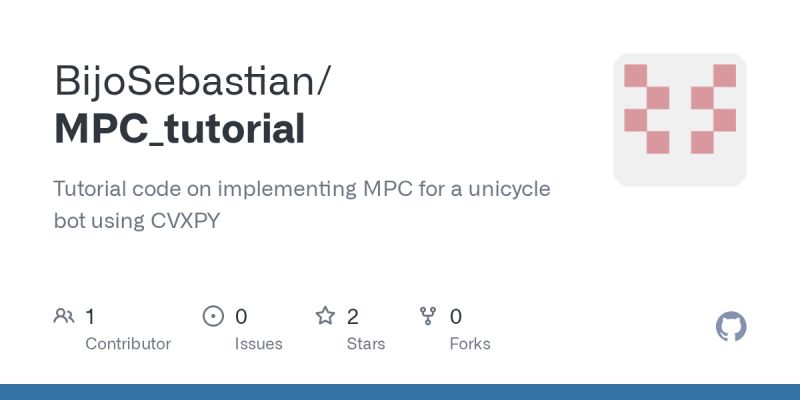 GitHub - BijoSebastian/MPC_tutorial: Tutorial code on implementing MPC ...