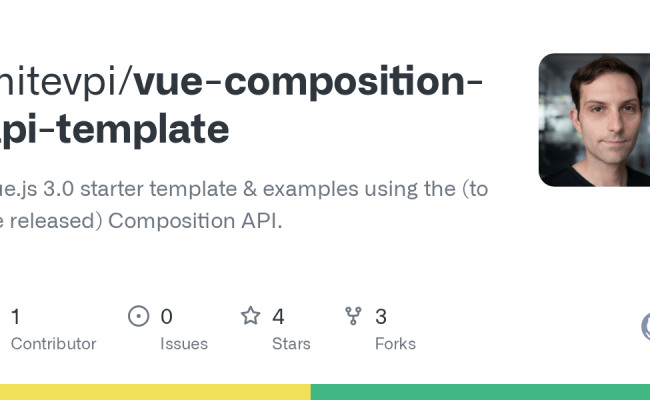 GitHub - Mitevpi/vue-composition-api-template: Vue.js 3.0 Starter Template & Examples Using The ...