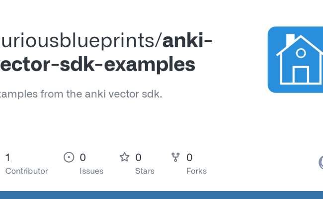 GitHub - Curiousblueprints/anki-vector-sdk-examples: Examples From The ...