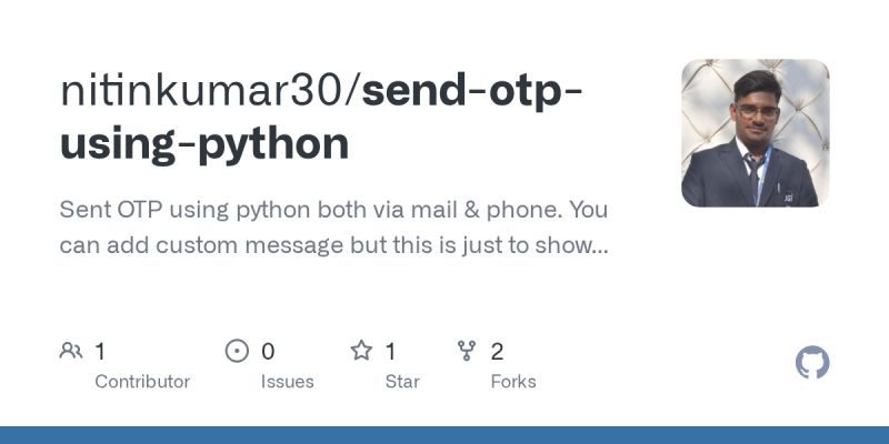 Github Nitinkumar30 Send Otp Using Python Sent Otp Using Python Both - Nature Texture Collection - Ultra HD Quality