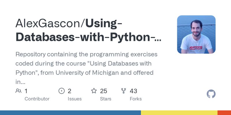 Github Synsantss Using Databases With Python Coursera S Course Using Databases With Python - Ultra HD Nature Designs for Desktop