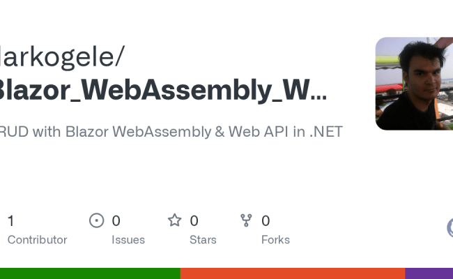 GitHub - Darkogele/Blazor_WebAssembly_Web_API_.NET-6: CRUD With Blazor WebAssembly & Web API In ...