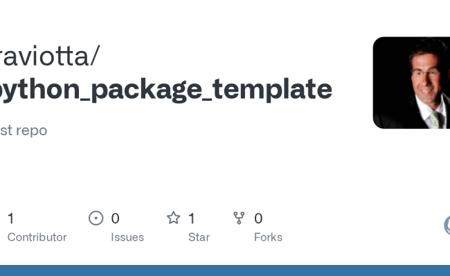 GitHub - Jraviotta/python_package_template: Test Repo