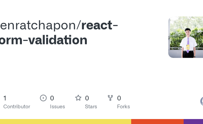 GitHub - Kenratchapon/react-form-validation