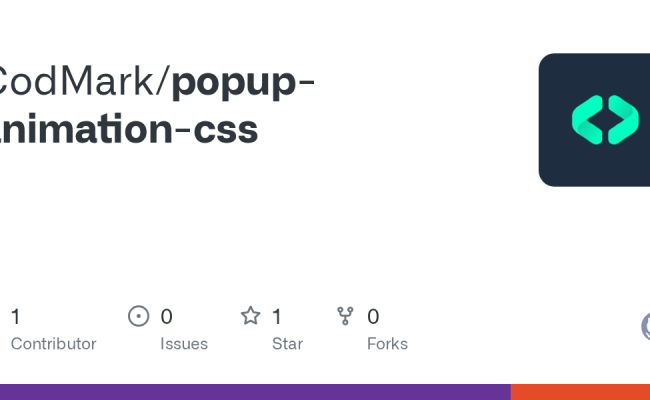 GitHub - CodMark/popup-animation-css