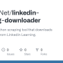 GitHub - TheWillNet/linkedin-learning-downloader: :cool: A Simple ...