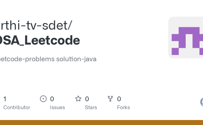 GitHub - Arthi-tv-sdet/DSA_Leetcode: Leetcode-problems Solution-java